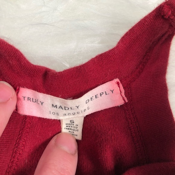 Truly madly deeply crop tank - Picture 3 of 3